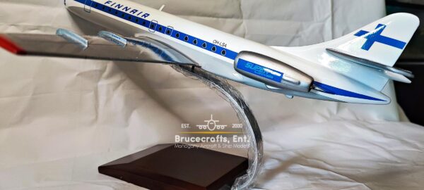 Sud Aviation Super Caravelle Finnair Aircraft with detailed craftsmanship.